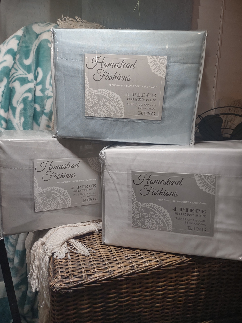 King 4-Piece Microfiber Sheet Set